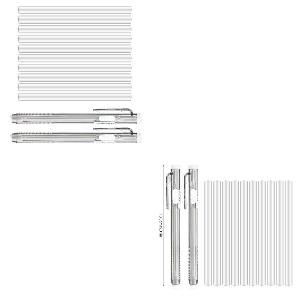 Retractable Eraser Pen Click - 12 x Radiergummis in Stiftform, einziehbare