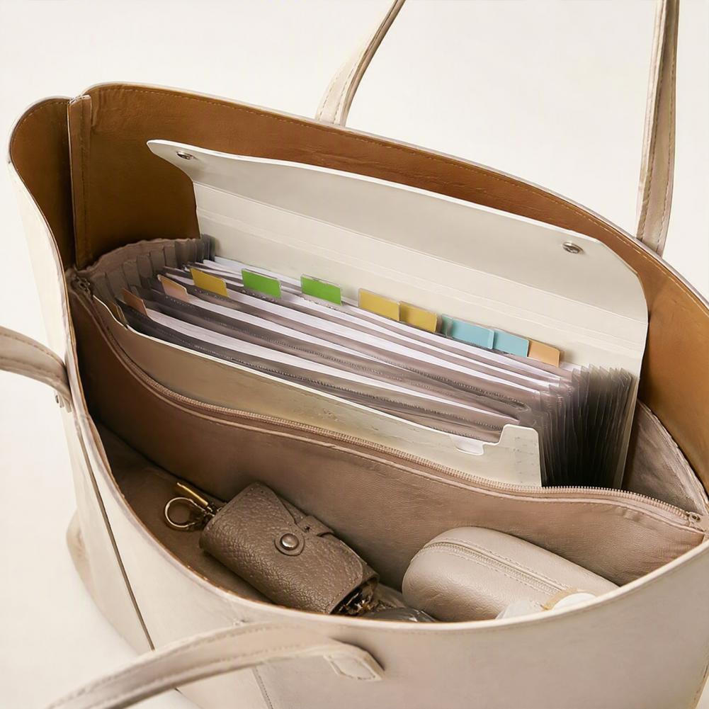 Expandable Accordion File Folder 13 Pockets - Erweiterbarer Aktenordner, Faltbarer Dokumentenordner mit 13