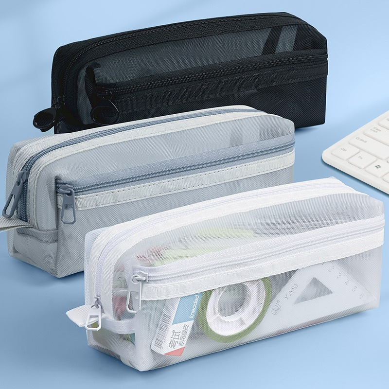 Doppelschichtiges transparente – Clear Mesh Pencil Pouch For Exam Bewertung und Preis