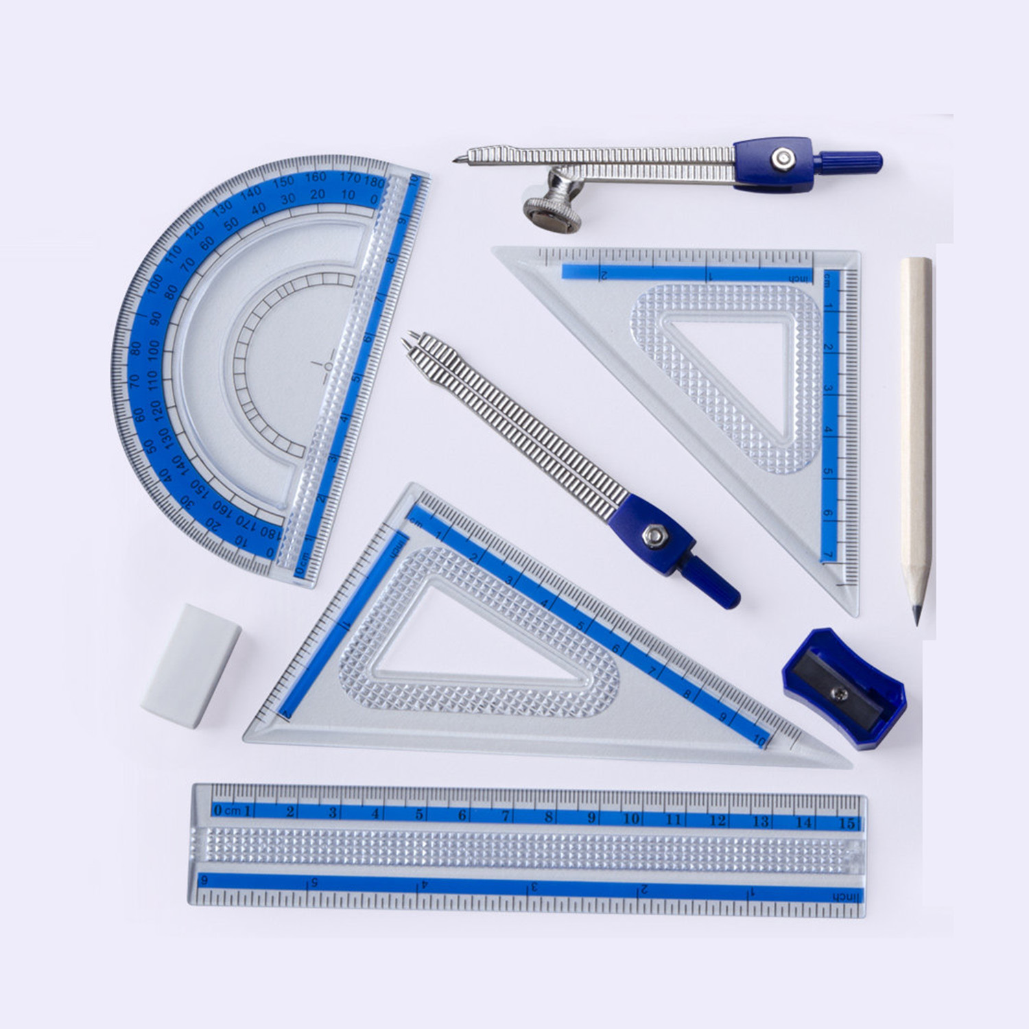 10-teiliges Geometrie-Mathemat – Math Geometry Set With Compass Bewertung und Preis